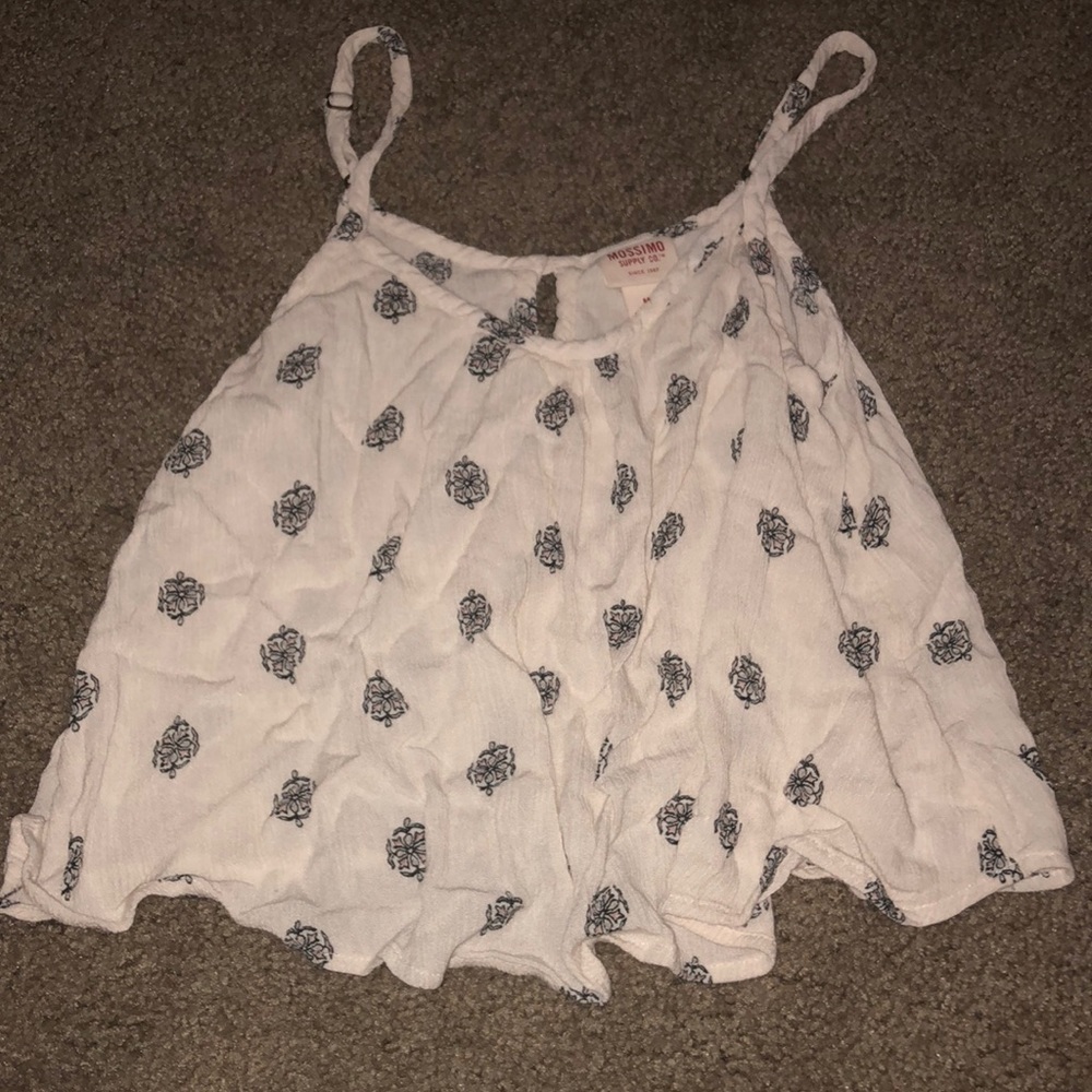 White flow crop top